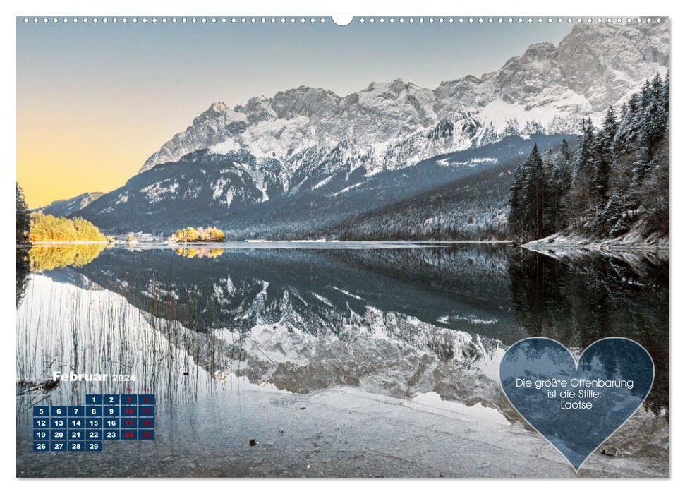 Berge und Seen, mit Zitaten - nur für Dich by VogtArt (CALVENDO Premium Wandkalender 2024)