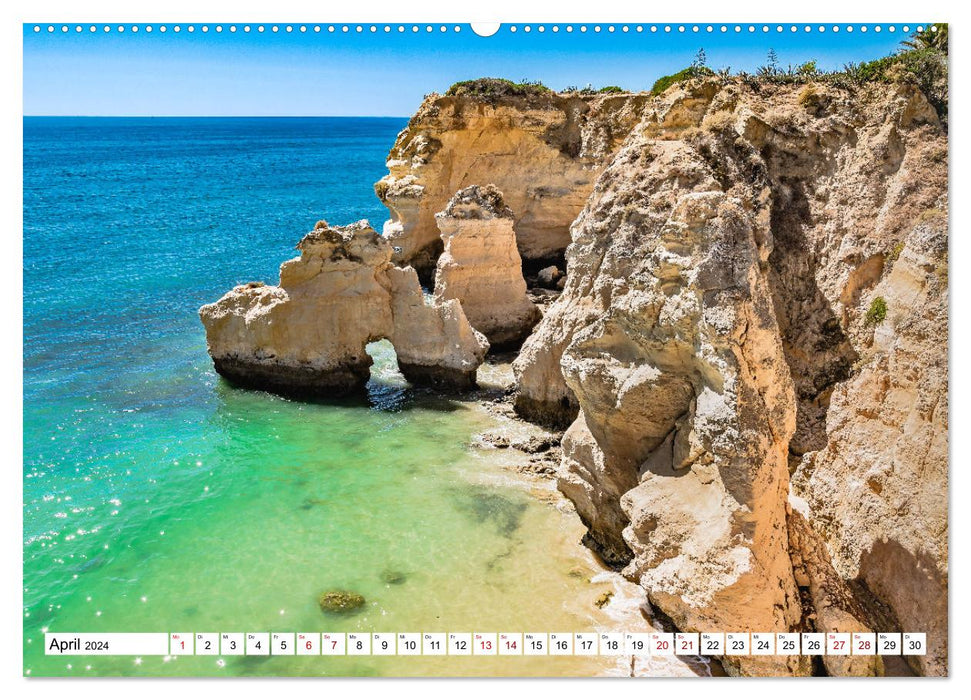 Algarve - Les paysages côtiers pittoresques du Portugal (Calendrier mural CALVENDO 2024) 