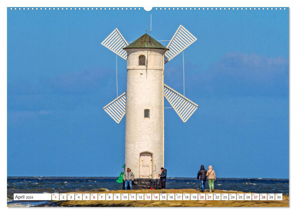 Vier Kaiserbäder – zwei Nationen – Impressionen von der Ostseeinsel Usedom (CALVENDO Premium Wandkalender 2024)