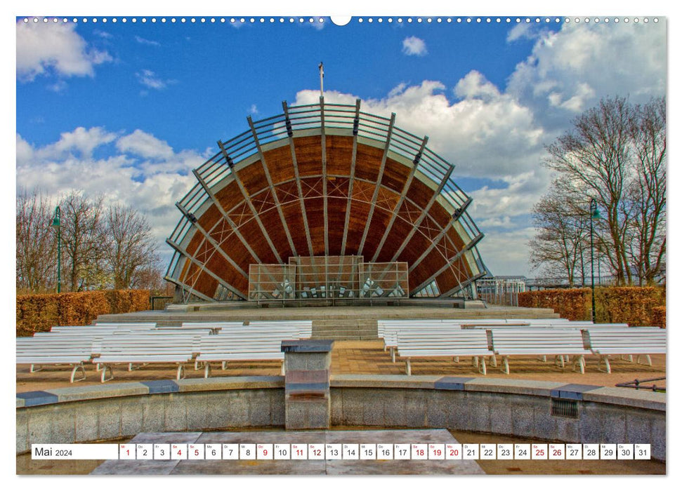 Vier Kaiserbäder – zwei Nationen – Impressionen von der Ostseeinsel Usedom (CALVENDO Premium Wandkalender 2024)