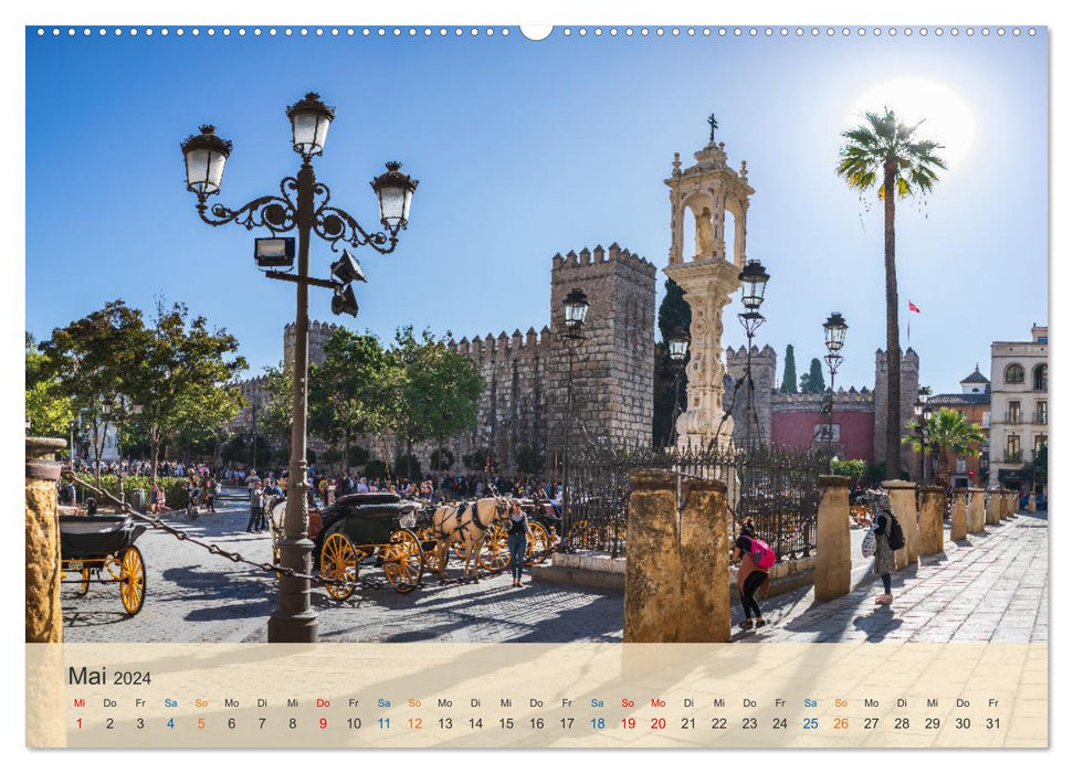 Sevilla - die andalusische Hauptstadt (CALVENDO Wandkalender 2024)