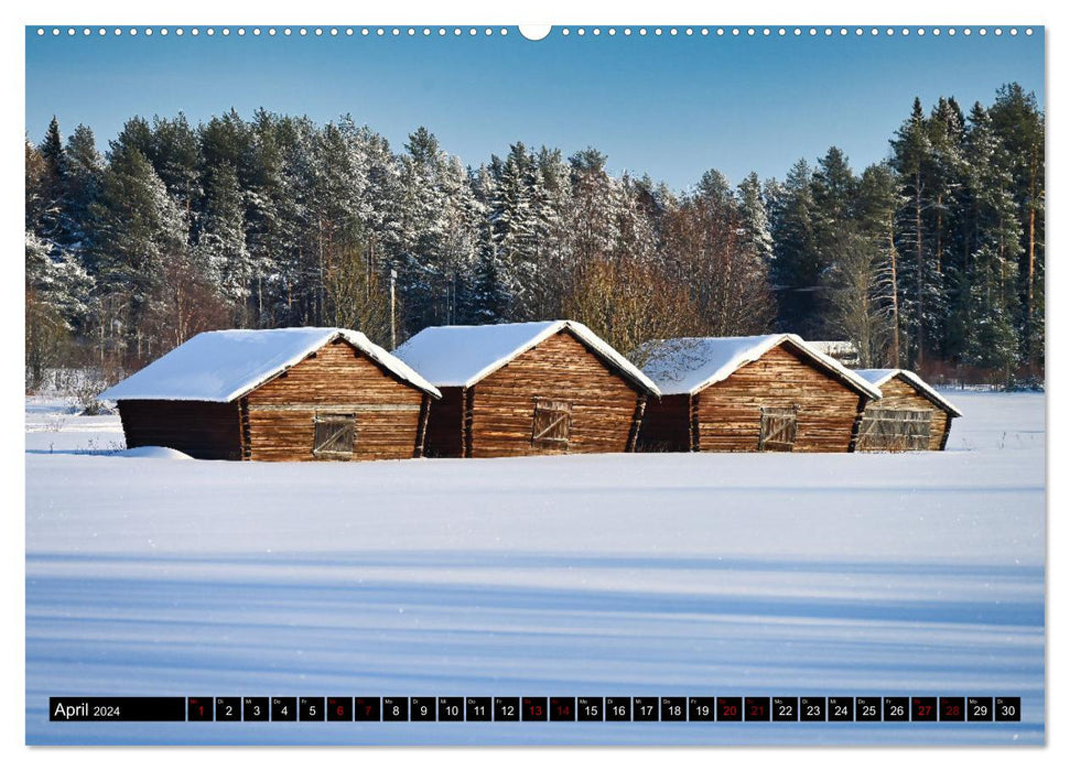 Lulea - Rêve d'hiver en Laponie suédoise (calendrier mural CALVENDO 2024) 