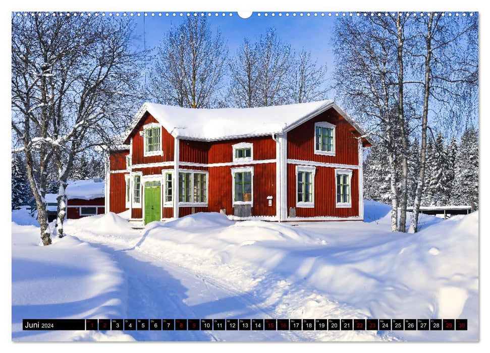 Lulea - Rêve d'hiver en Laponie suédoise (calendrier mural CALVENDO 2024) 