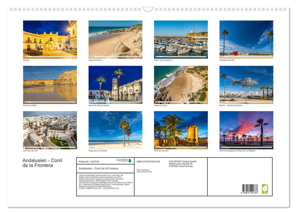 Andalusien - Conil de la Frontera (CALVENDO Wandkalender 2024)