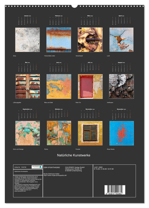 Natürliche Kunstwerke (CALVENDO Premium Wandkalender 2024)