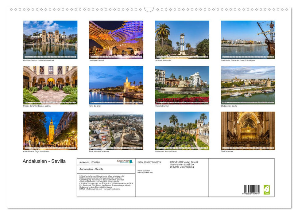 Andalusien - Sevilla (CALVENDO Wandkalender 2024)