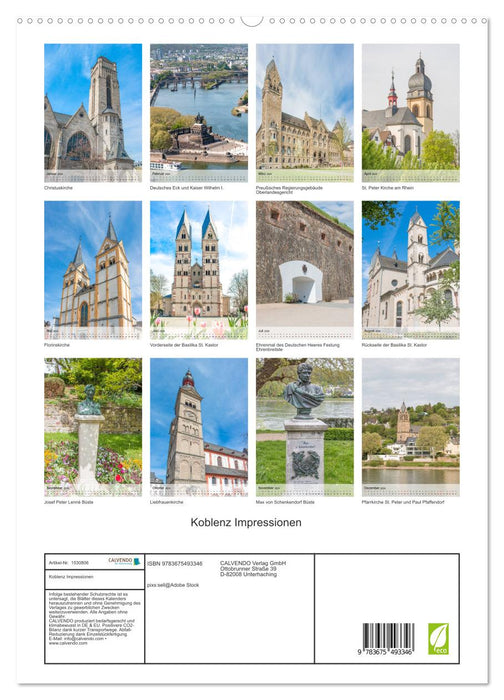 Koblenz Impressionen (CALVENDO Premium Wandkalender 2024)