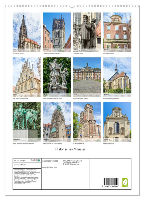 Historisches Münster (CALVENDO Premium Wandkalender 2024)