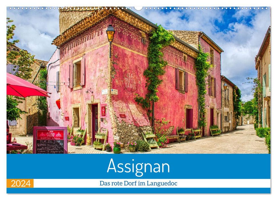 Assignan - Das rote Dorf im Languedoc (CALVENDO Wandkalender 2024)