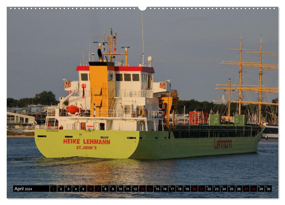 Shipspotting Travemünde (CALVENDO Wandkalender 2024)