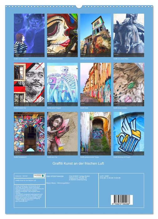Graffiti Kunst an der frischen Luft (CALVENDO Wandkalender 2024)