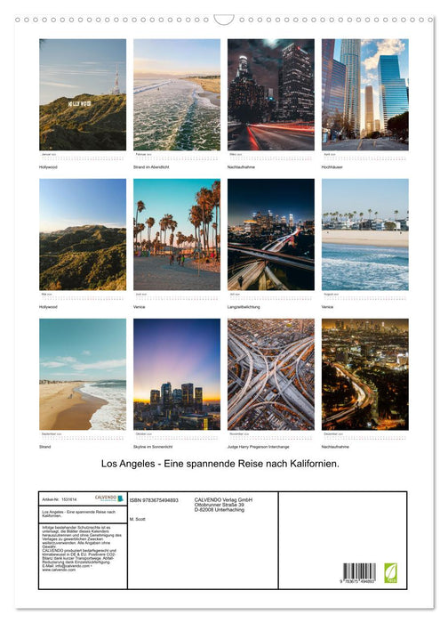 Los Angeles - Eine spannende Reise nach Kalifornien. (CALVENDO Wandkalender 2024)