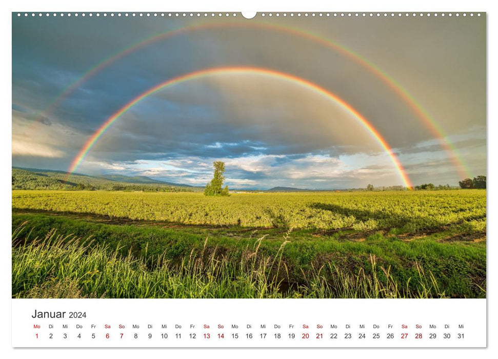 Regenbögen - Ein wunderschönes Naturphänomen. (CALVENDO Premium Wandkalender 2024)