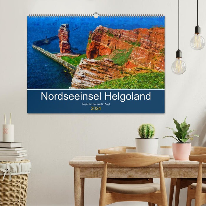 Nordseeinsel Helgoland - Ansichten der Insel in Acryl (CALVENDO Wandkalender 2024)
