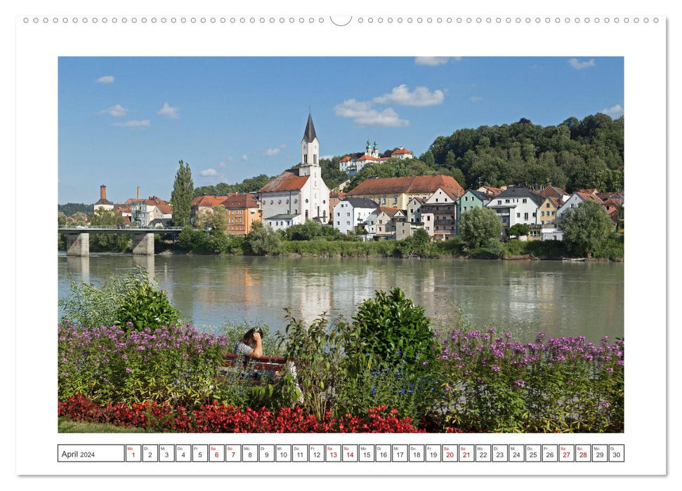 Passau - ville des trois fleuves sur le Danube, l'Inn et l'Ilz (calendrier mural CALVENDO 2024) 
