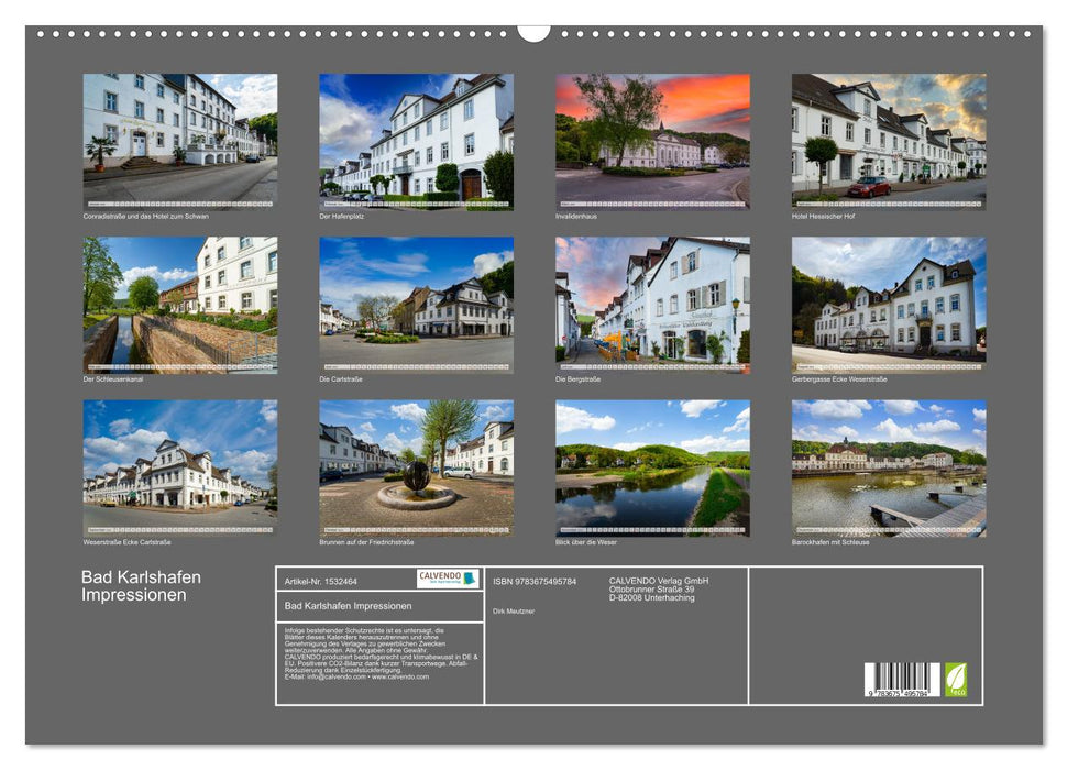 Impressions de Bad Karlshafen (calendrier mural CALVENDO 2024) 