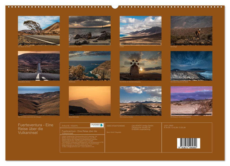 Fuerteventura - A journey across the volcanic island (CALVENDO wall calendar 2024) 