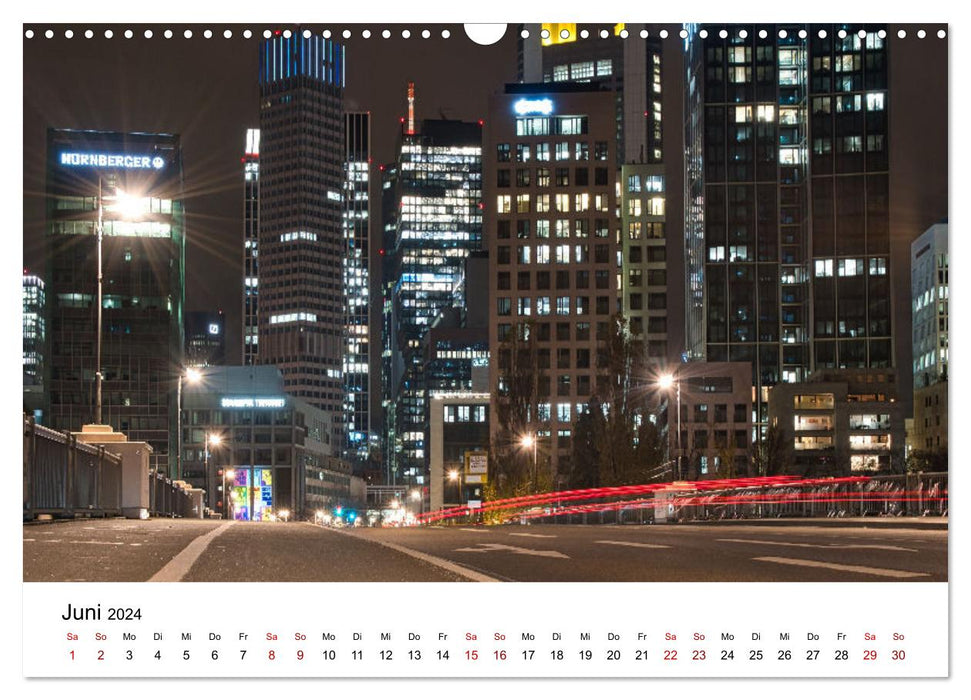 Frankfurt by Night - The metropolis at night (CALVENDO wall calendar 2024) 