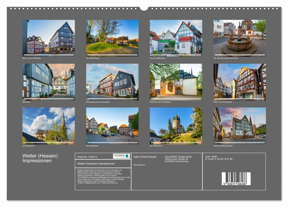 Wetter (Hessen) Impressionen (CALVENDO Premium Wandkalender 2024)