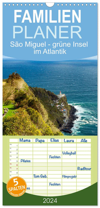 São Miguel - Île verte dans l'Atlantique (Planificateur familial CALVENDO 2024) 