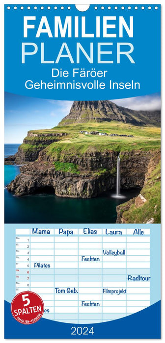 Îles Féroé - Îles mystérieuses de l'Atlantique Nord (Planificateur familial CALVENDO 2024) 