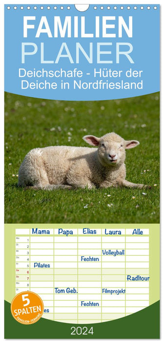 Moutons de digues - gardiens des digues en Frise du Nord (Planificateur familial CALVENDO 2024) 