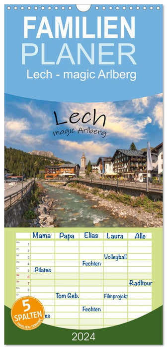 Lech - magic Arlberg (CALVENDO Familienplaner 2024)