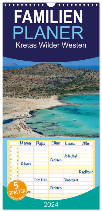 Le Far West de Crète (Agenda familial CALVENDO 2024) 