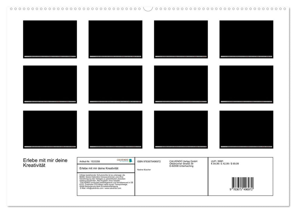 Erlebe mit mir deine Kreativität (CALVENDO Wandkalender 2024)