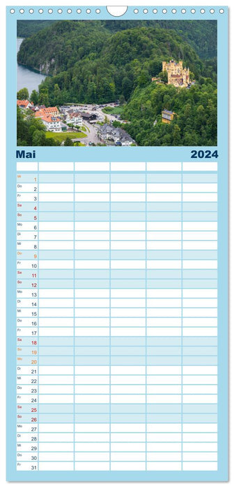 Forggensee und Alpsee - Urlaubsparadies Bayerisches Allgäu (CALVENDO Familienplaner 2024)