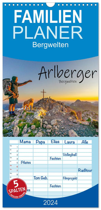 Arlberger Bergwelten (CALVENDO Familienplaner 2024)