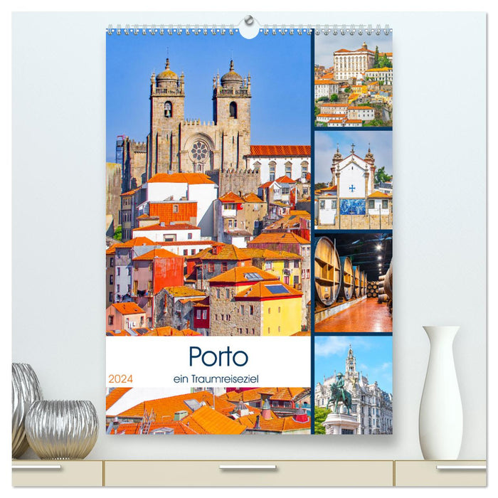 Porto - une destination de voyage de rêve (Calendrier mural CALVENDO Premium 2024) 