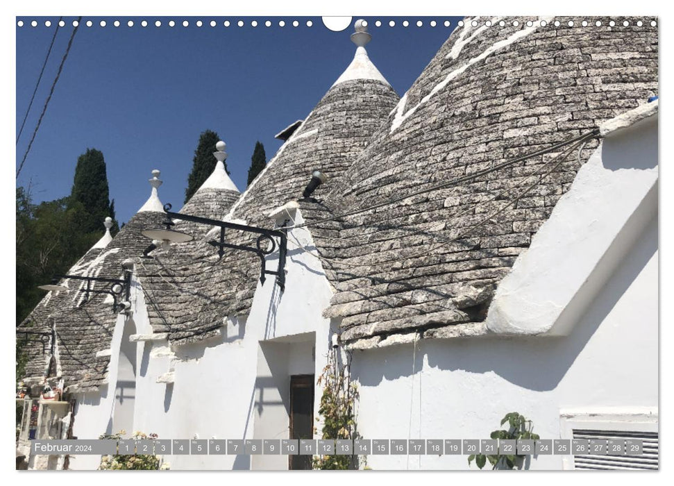 Les villages blancs des Pouilles (calendrier mural CALVENDO 2024) 