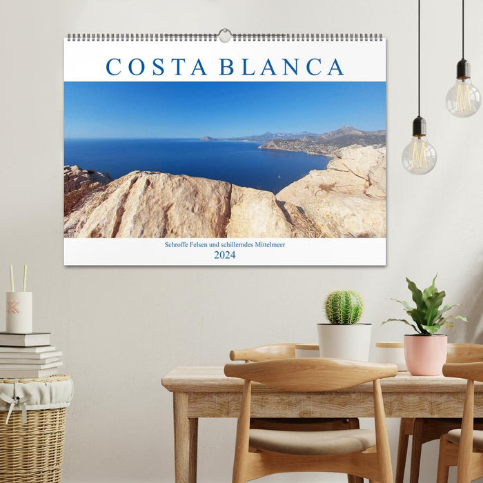 Costa Blanca. Rugged rocks and shimmering Mediterranean Sea (CALVENDO wall calendar 2024) 