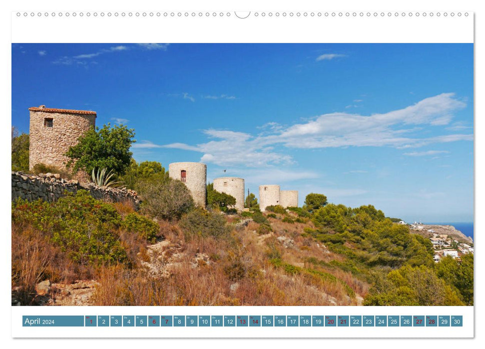 Costa Blanca. Rugged rocks and shimmering Mediterranean Sea (CALVENDO wall calendar 2024) 