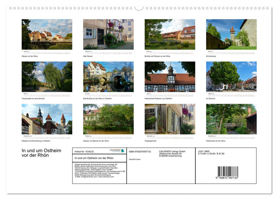Dans et autour de Ostheim vor der Rhön (Calvendo Premium Wall Calendar 2024) 