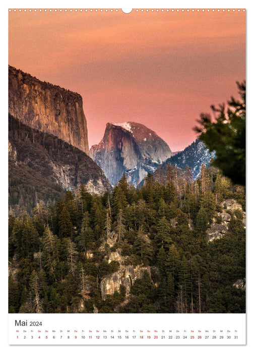 Yosemite National Park - The beautiful national park in California. (CALVENDO wall calendar 2024) 