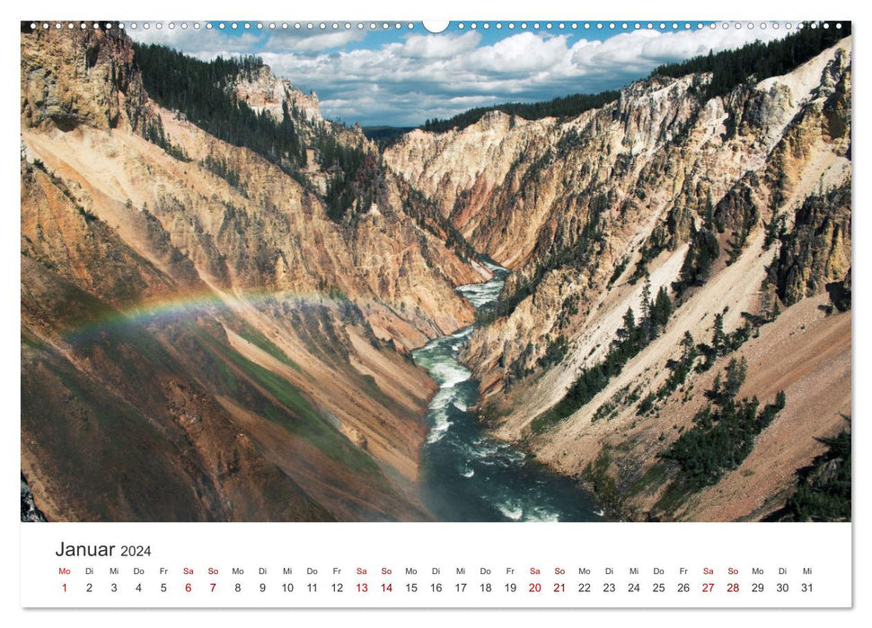 Yellowstone National Park - A wonderful trip. (CALVENDO wall calendar 2024) 