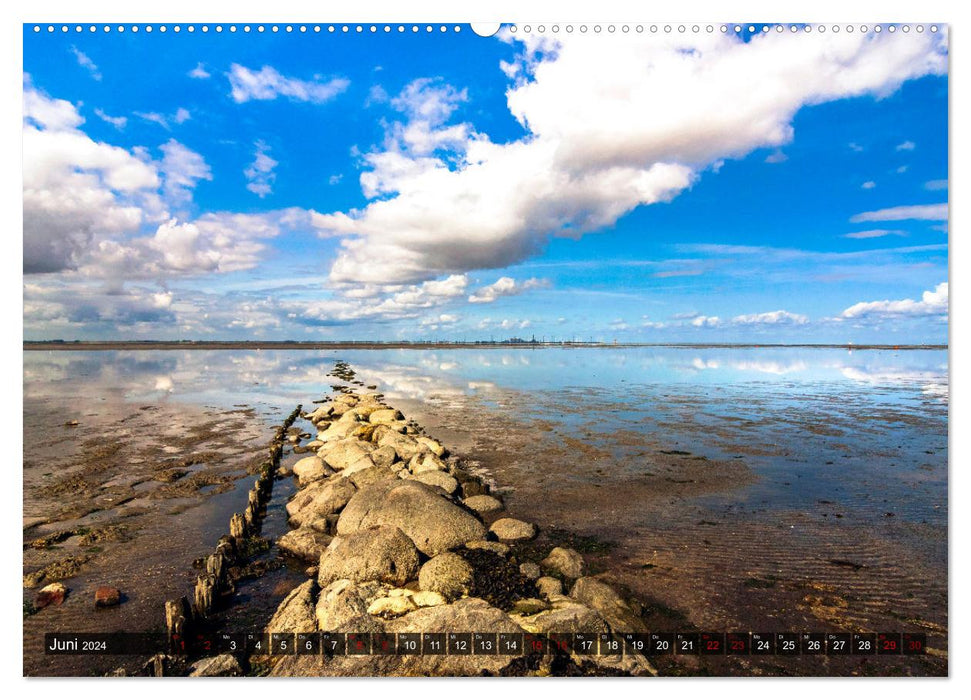 Paysage naturel MER DES WADDEN (Calvendo Premium Wall Calendar 2024) 