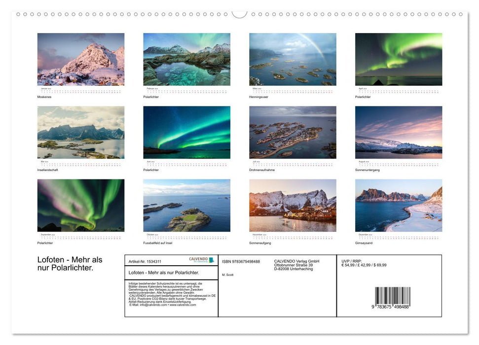 Lofoten - More than just the northern lights. (CALVENDO wall calendar 2024) 