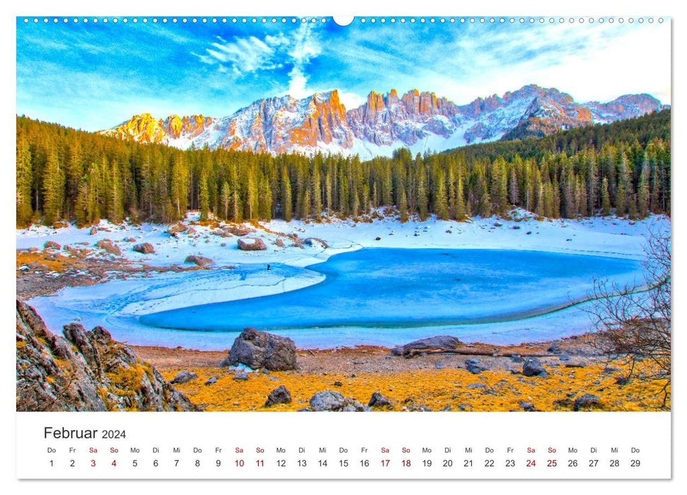 South Tyrol - Along the Italian Alps. (CALVENDO Premium Wall Calendar 2024) 