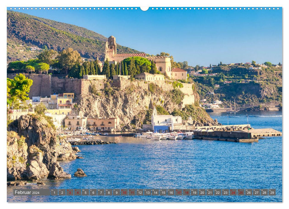 Aeolian Islands - Volcanoes in the Tyrrhenian Sea (CALVENDO Premium Wall Calendar 2024) 