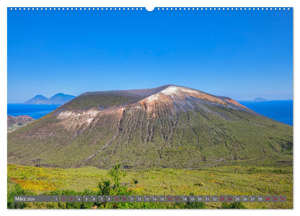 Aeolian Islands - Volcanoes in the Tyrrhenian Sea (CALVENDO Premium Wall Calendar 2024) 