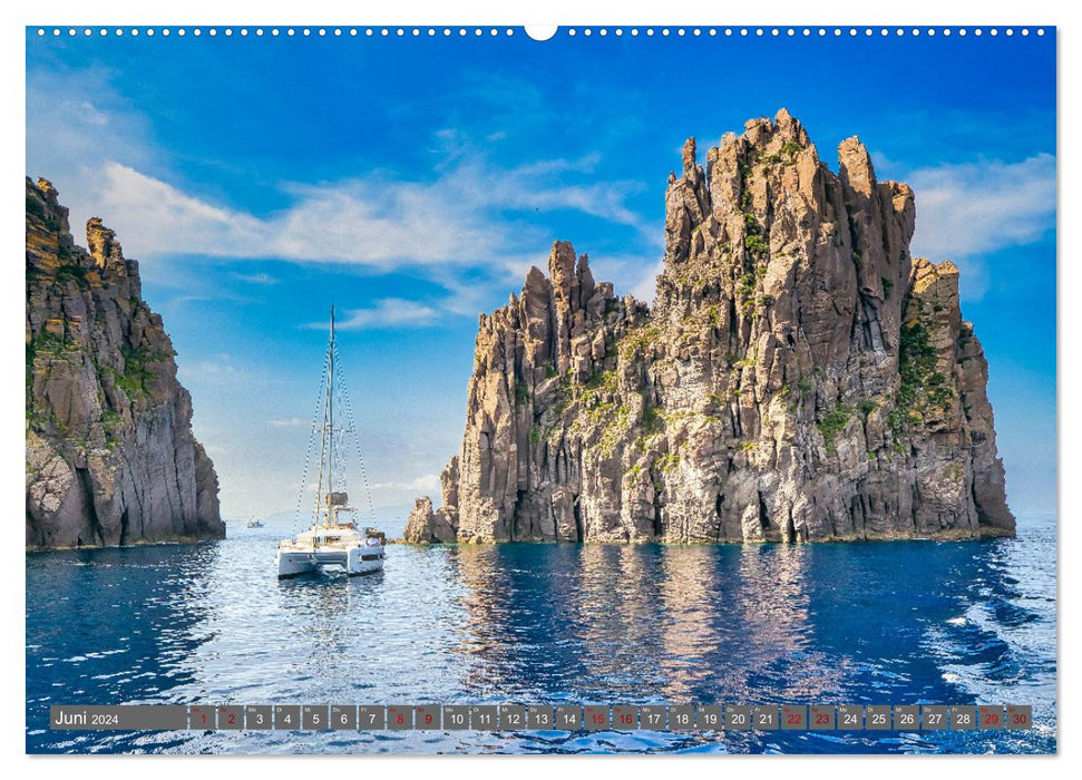 Aeolian Islands - Volcanoes in the Tyrrhenian Sea (CALVENDO Premium Wall Calendar 2024) 