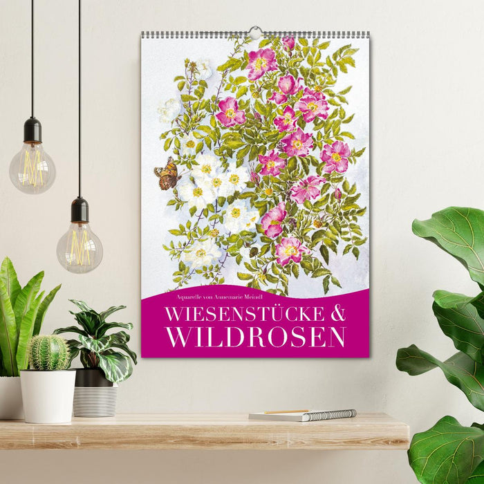 Meadow pieces &amp; wild roses (CALVENDO wall calendar 2024) 