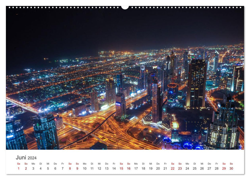 Dubai - Wo die Wolkenkratzer aus dem Boden sprießen. (CALVENDO Wandkalender 2024)