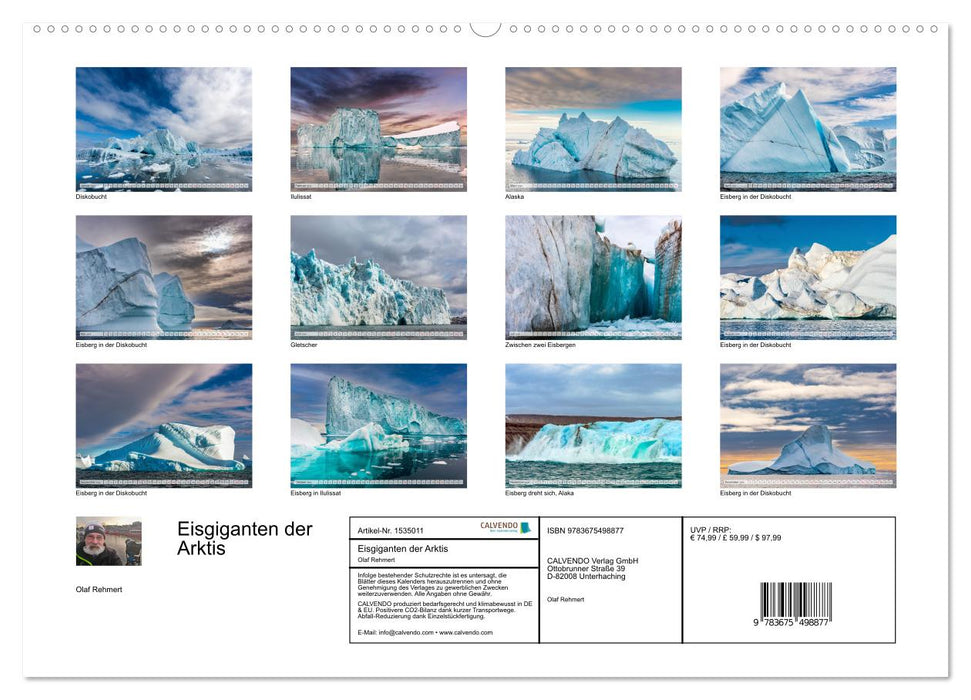 Ice giants of the Arctic (CALVENDO Premium Wall Calendar 2024) 