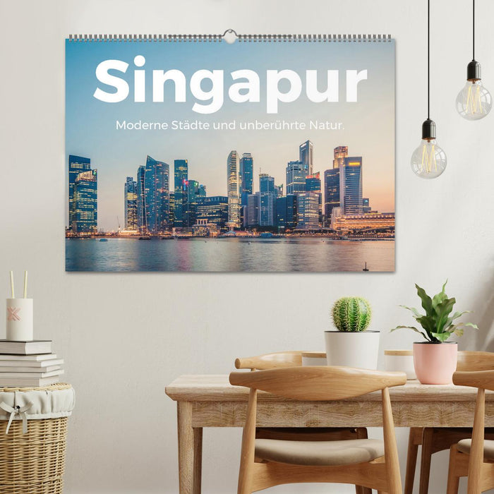 Singapore - Modern cities and untouched nature. (CALVENDO wall calendar 2024) 