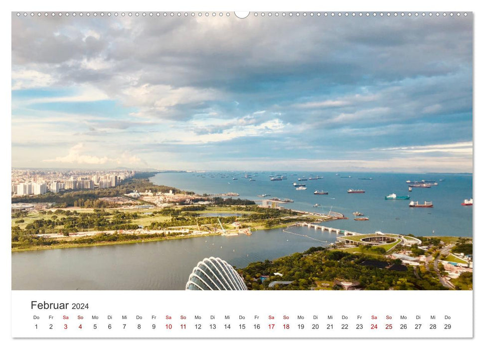 Singapur - Moderne Städte und unberührte Natur. (CALVENDO Wandkalender 2024)
