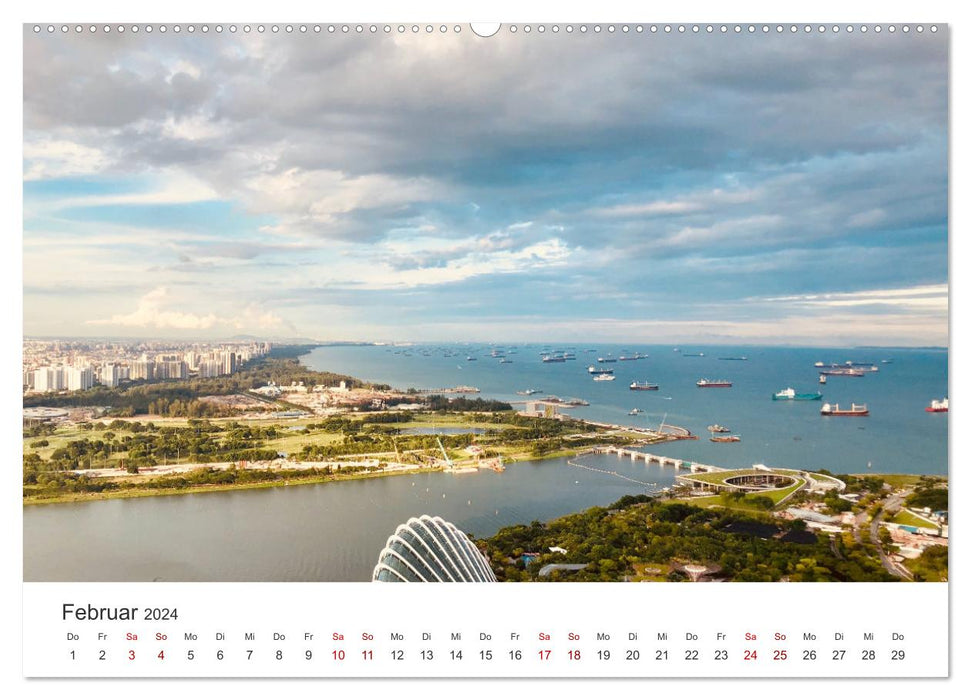 Singapore - Modern cities and untouched nature. (CALVENDO wall calendar 2024) 